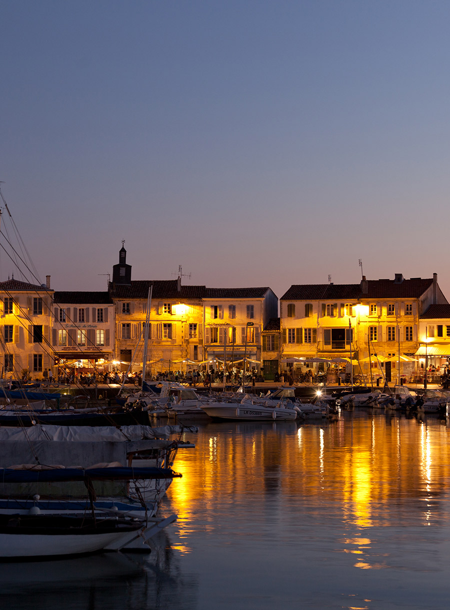 Port de l'ile de Ré en soirée